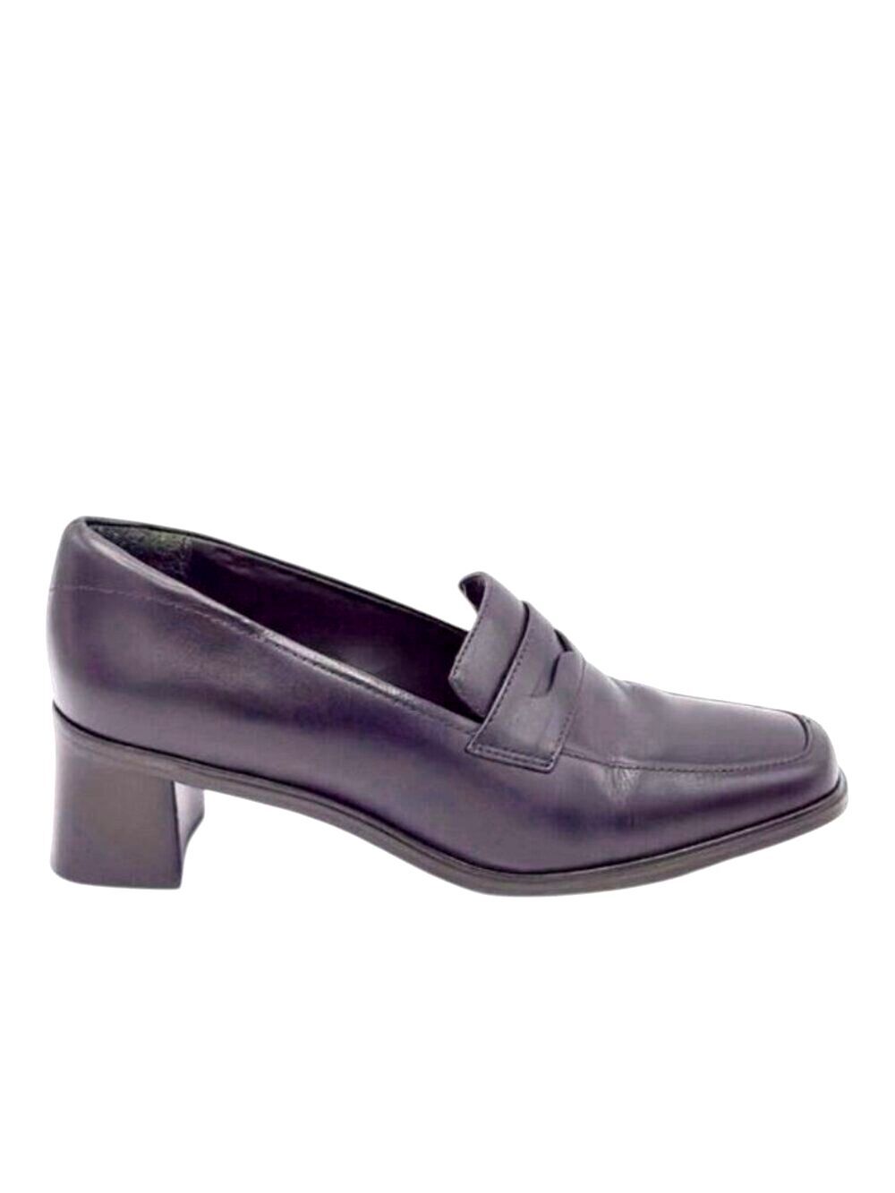 Rockport Deep Burgundy Leather Penny Loafer Heels Size 5 5M